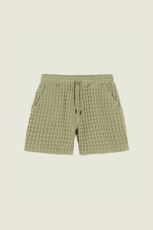 OAS Dusty Green Porto Waffle Shorts