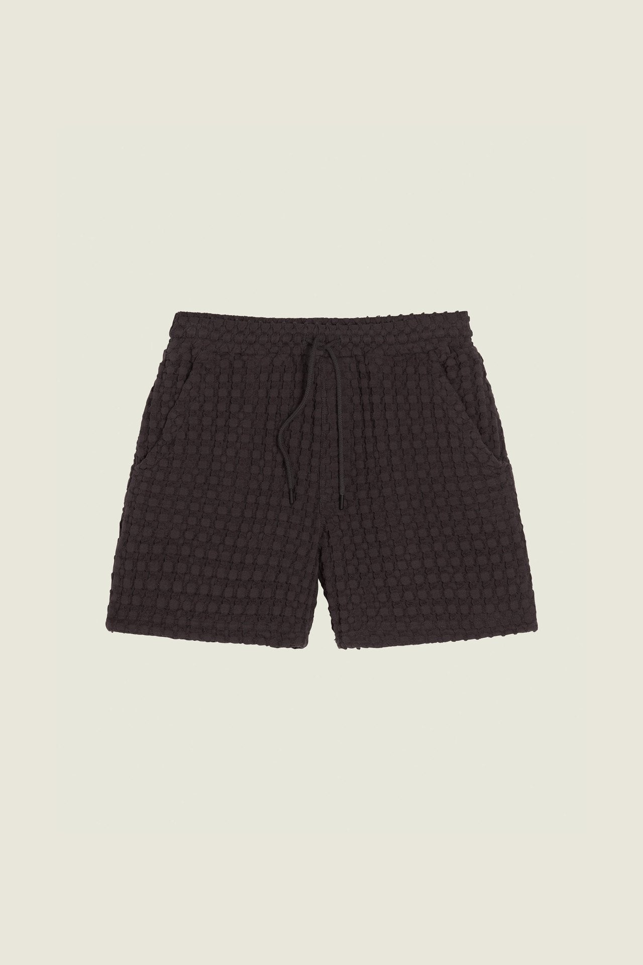 OAS Nearly Black Porto Waffle Shorts