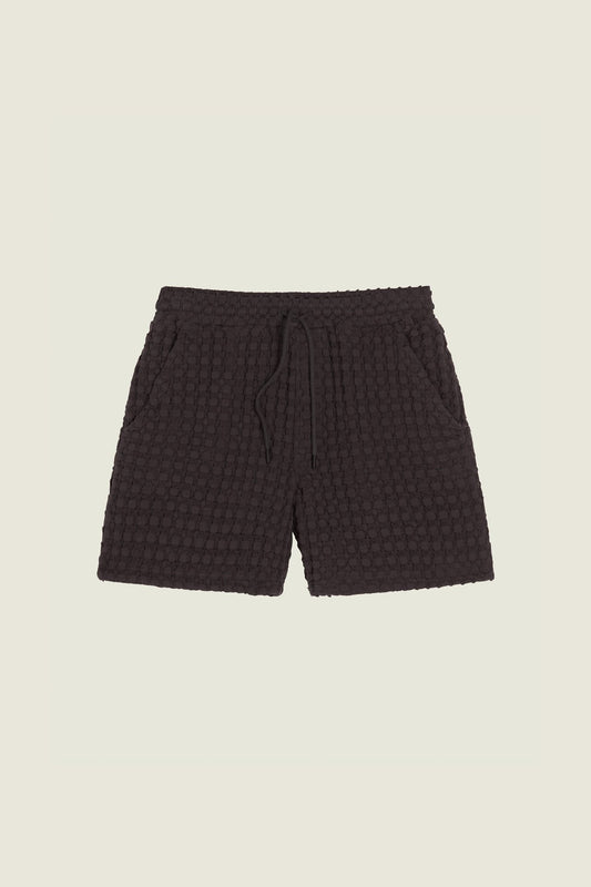 OAS Nearly Black Porto Waffle Shorts
