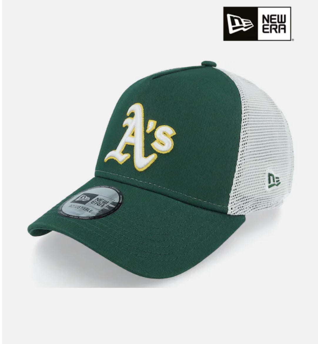New Era Team Script Trucker Cap OSFM- Green/White