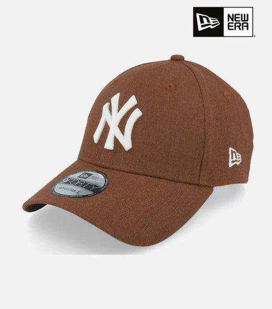 NEW ERA New York Yankees Linen 9FORTY Adjustable - Brown/White