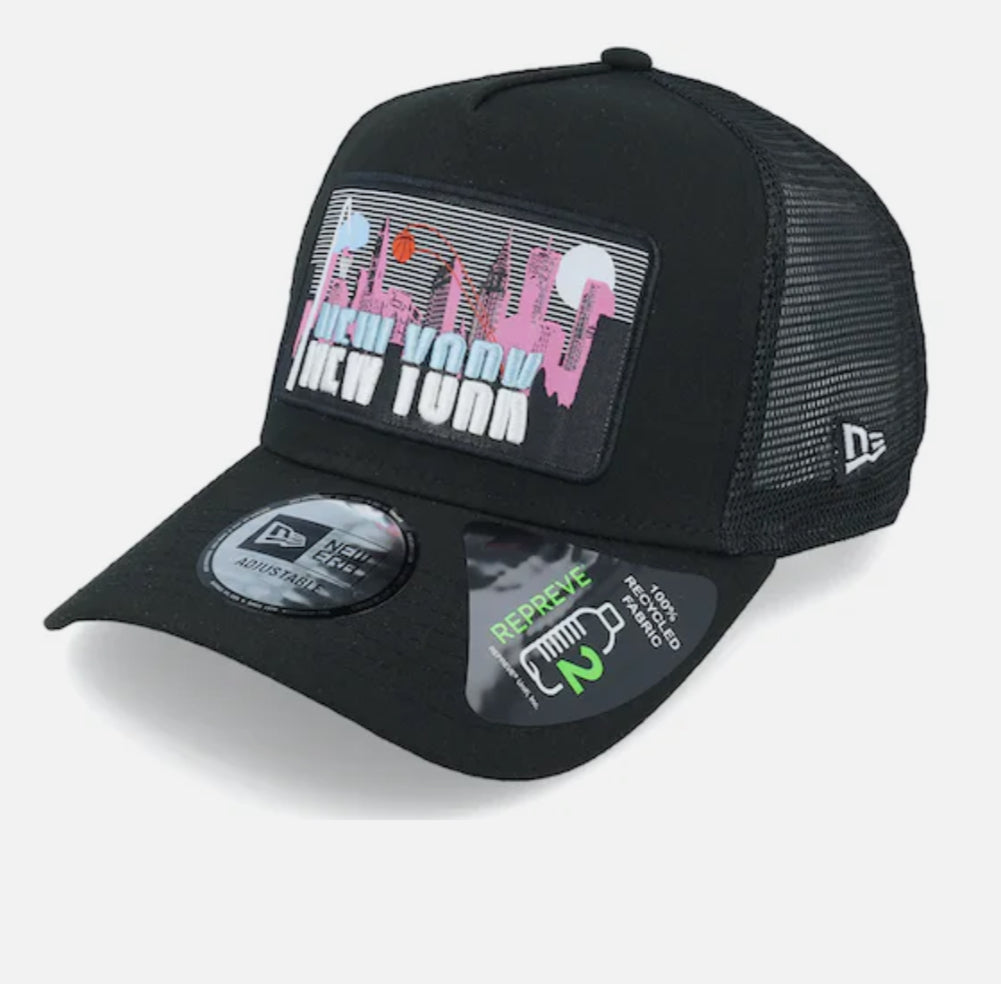 New Era New York Licens Plate Trucker Cap OSFM - Black