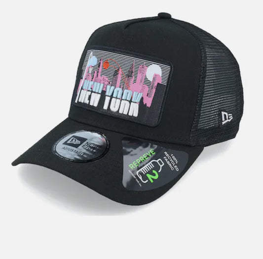 New Era New York Licens Plate Trucker Cap OSFM - Black