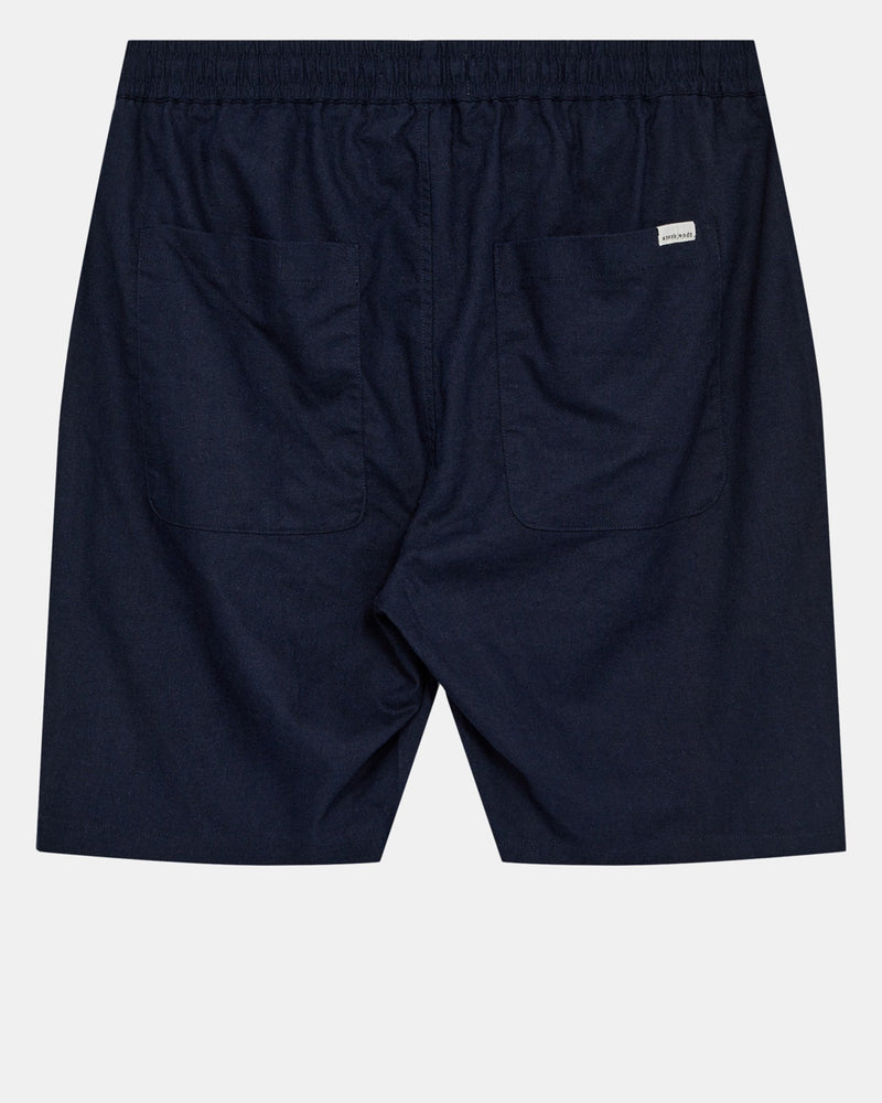 Anerkjendt James Linen Elast Shorts - Sky Captain
