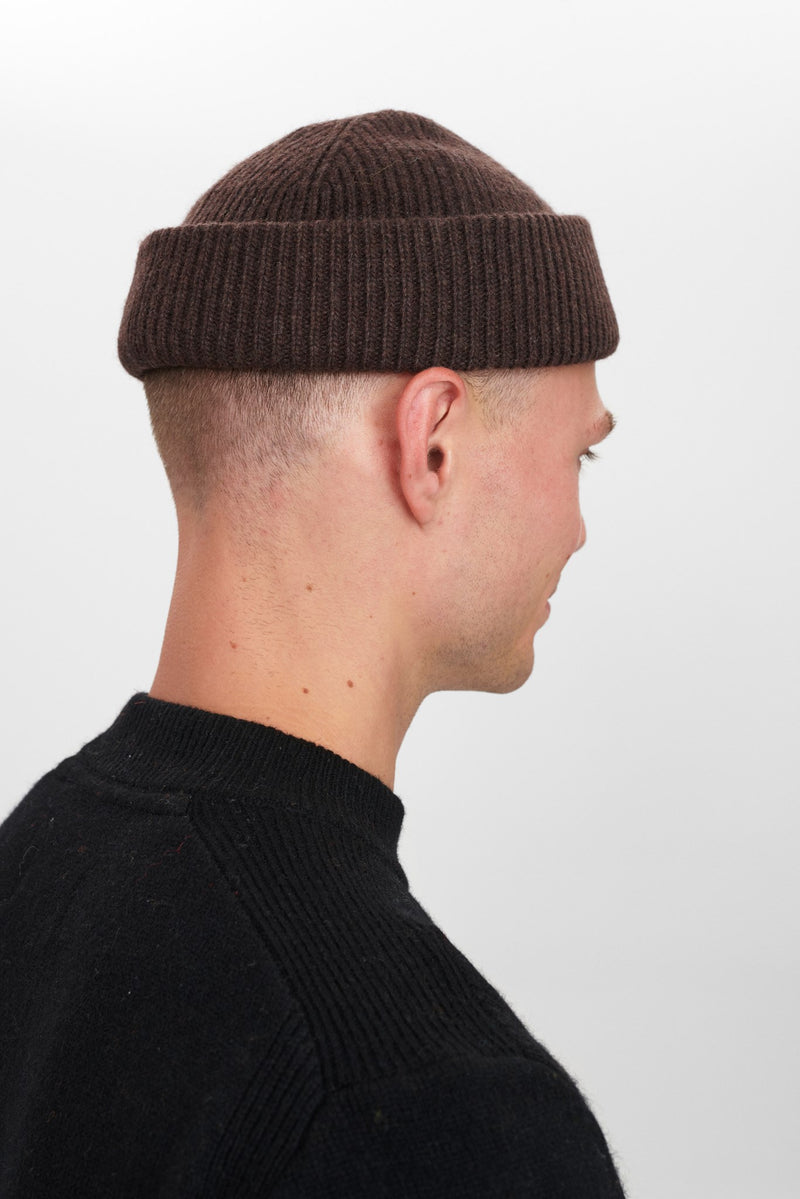 Anerkjendt Silvolo Hood Beanie - Chocolate Brown