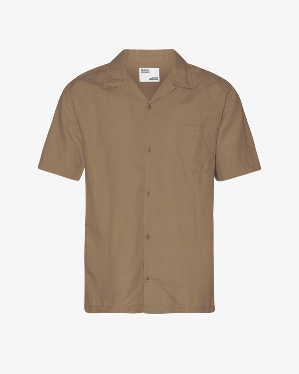 Colorful Standard Linen Short Sleeved Shirt - Sahara Camel