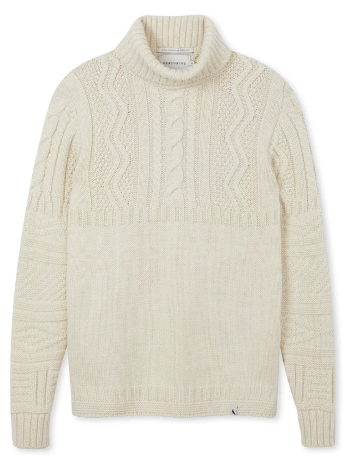PEREGRINE  Fisherman Roll Neck Jumper - Ecru