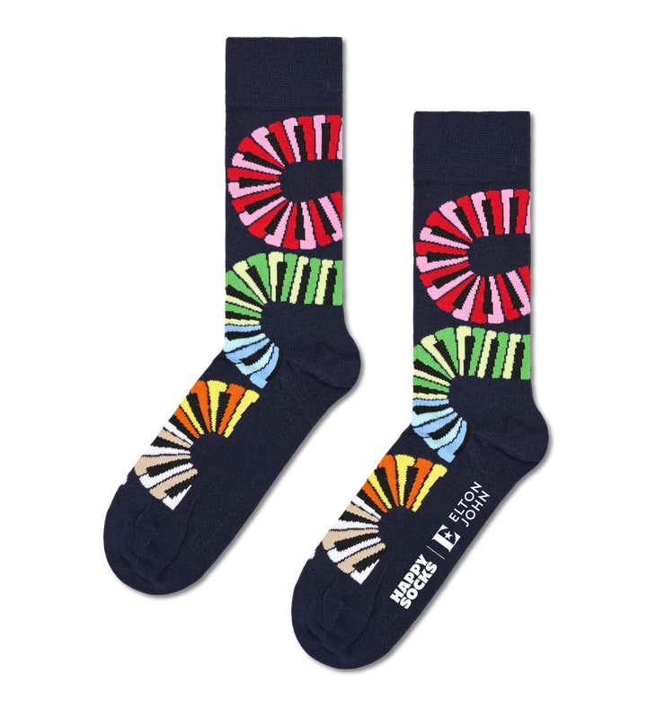 Happy Socks Elton John Piano Notes Sock