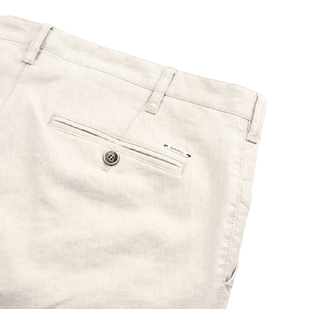 Sunwill Casual Linnebyxor Modern Fit - Light Pearl