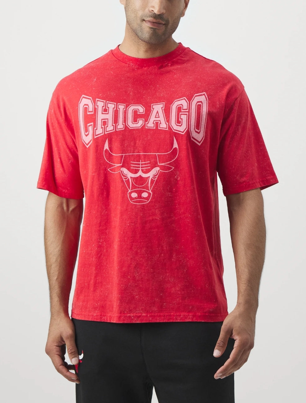 New Era - NBA CHICAGO BULLS WASHED TEE - Club wear - red