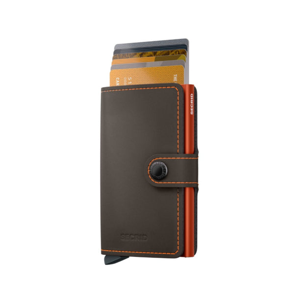 SECRID MM Miniwallet Matte - Truffle & Orange