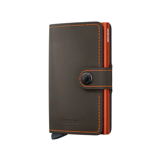 SECRID MM Miniwallet Matte - Truffle & Orange