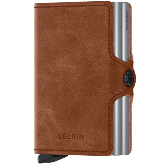 SECRID TV Twinwallet Vintage - Cognac Silver
