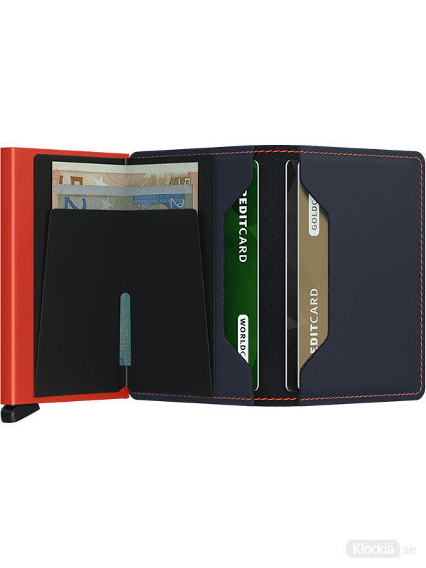 SECRID SM Slimwallet Matte - Nightblue Orange