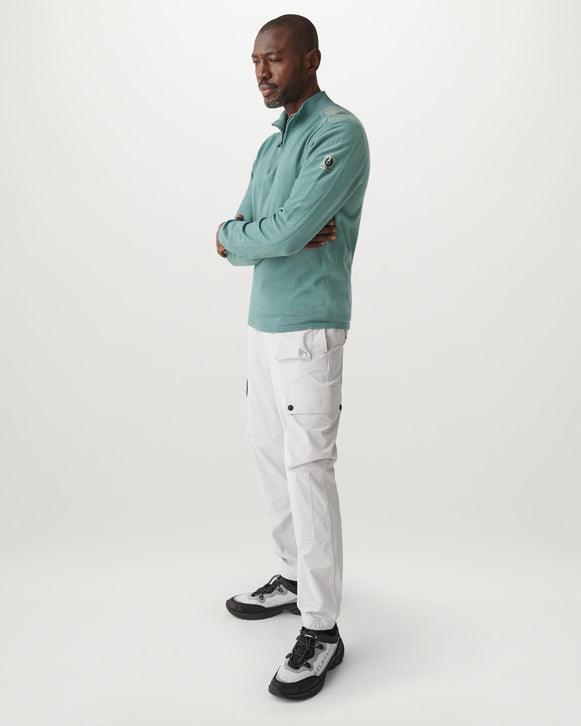 Belstaff Stander Quarter Zip Jumper - Steel Green - No Generation