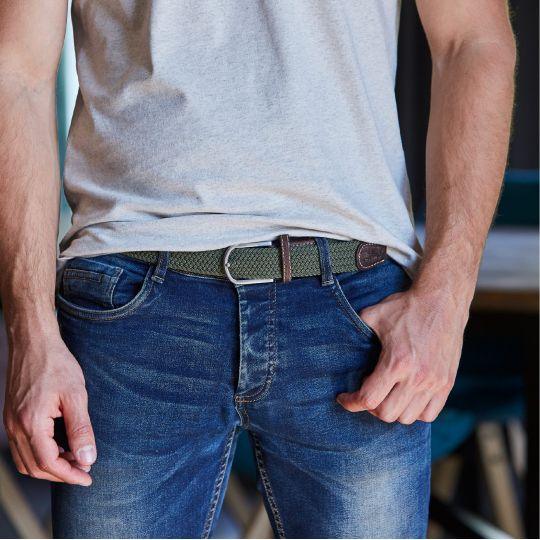 Billybelt Elastiskt Flätat Bälte - Mörkgrön - No Generation