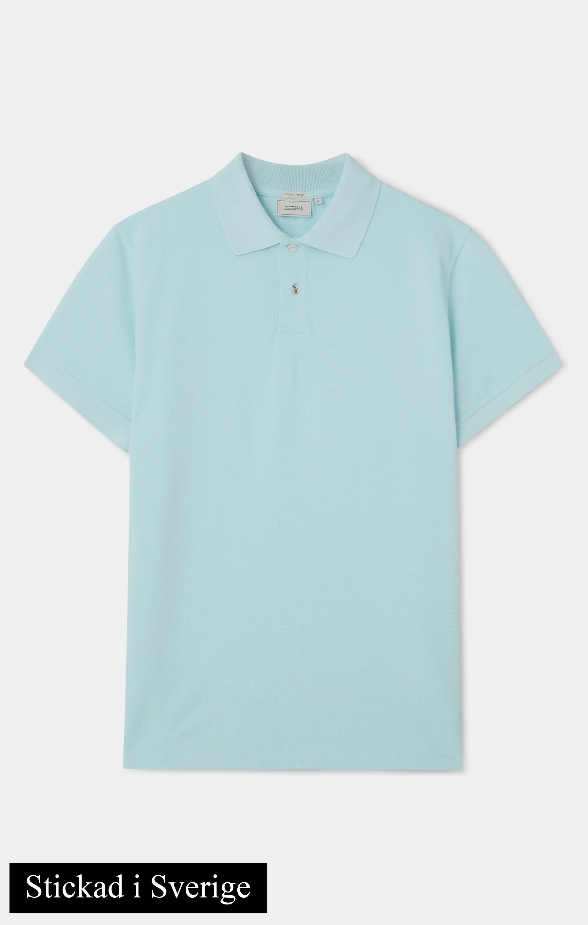 Boomerang Utö Pique Polo Shirt - Aqua - No Generation