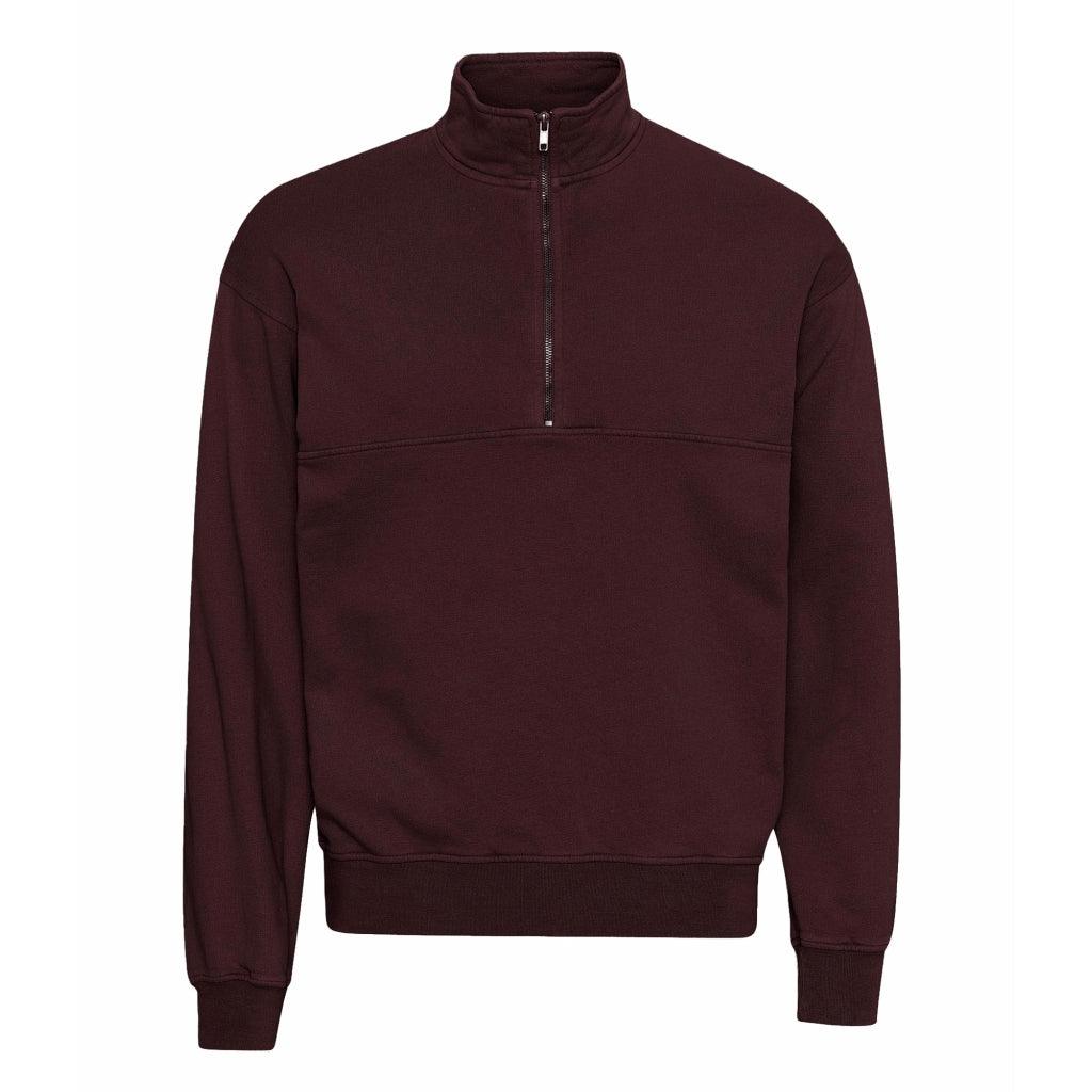 Colorful Standard Organic Quarter Zip - Oxblood Red - No Generation