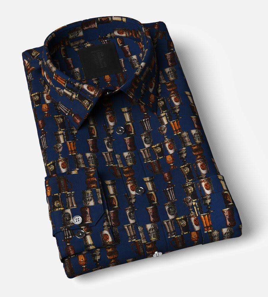 Dahlin Cobal Skjorta - Navy Beer - No Generation