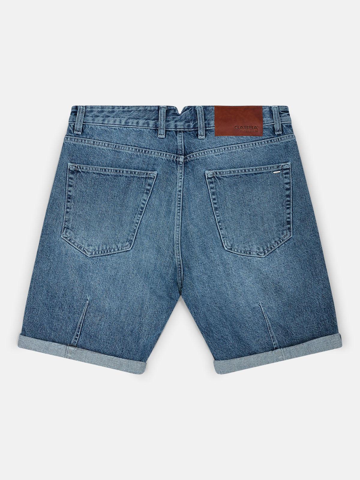 GABBA Anker K4517 Shorts - Mid Blue Denim - No Generation