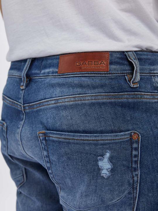 GABBA Jason K3787 SANZA Shorts - Mid Blue Denim - No Generation
