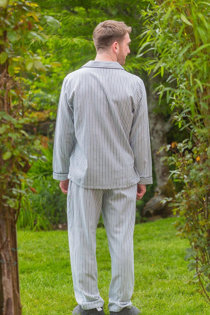 Lee Valley Pyjamas Flannel Set - Blue Stripe - No Generation