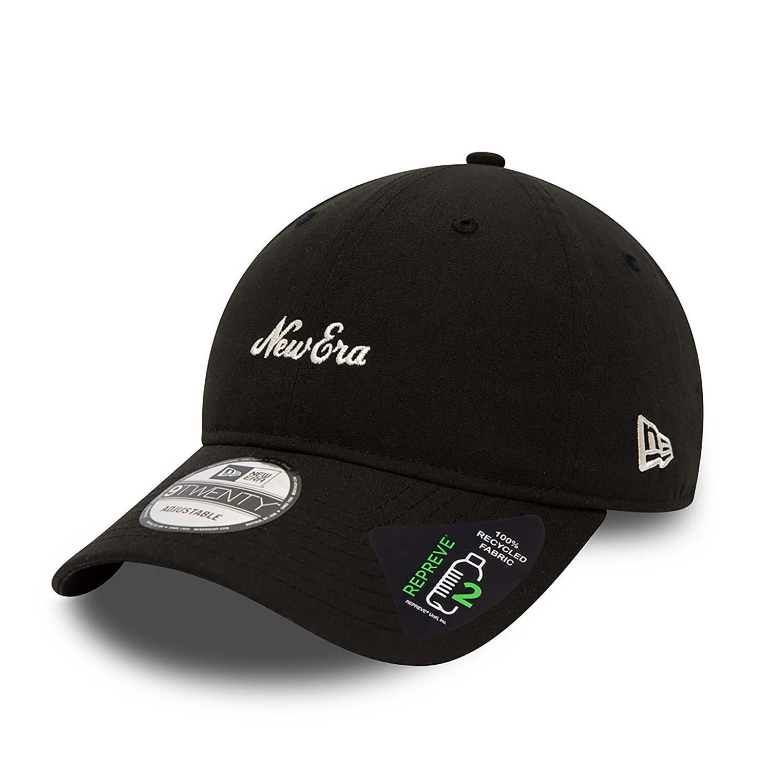 New Era Heritage Script Repreve Black 9TWENTY Adjustable Cap - Black - No Generation
