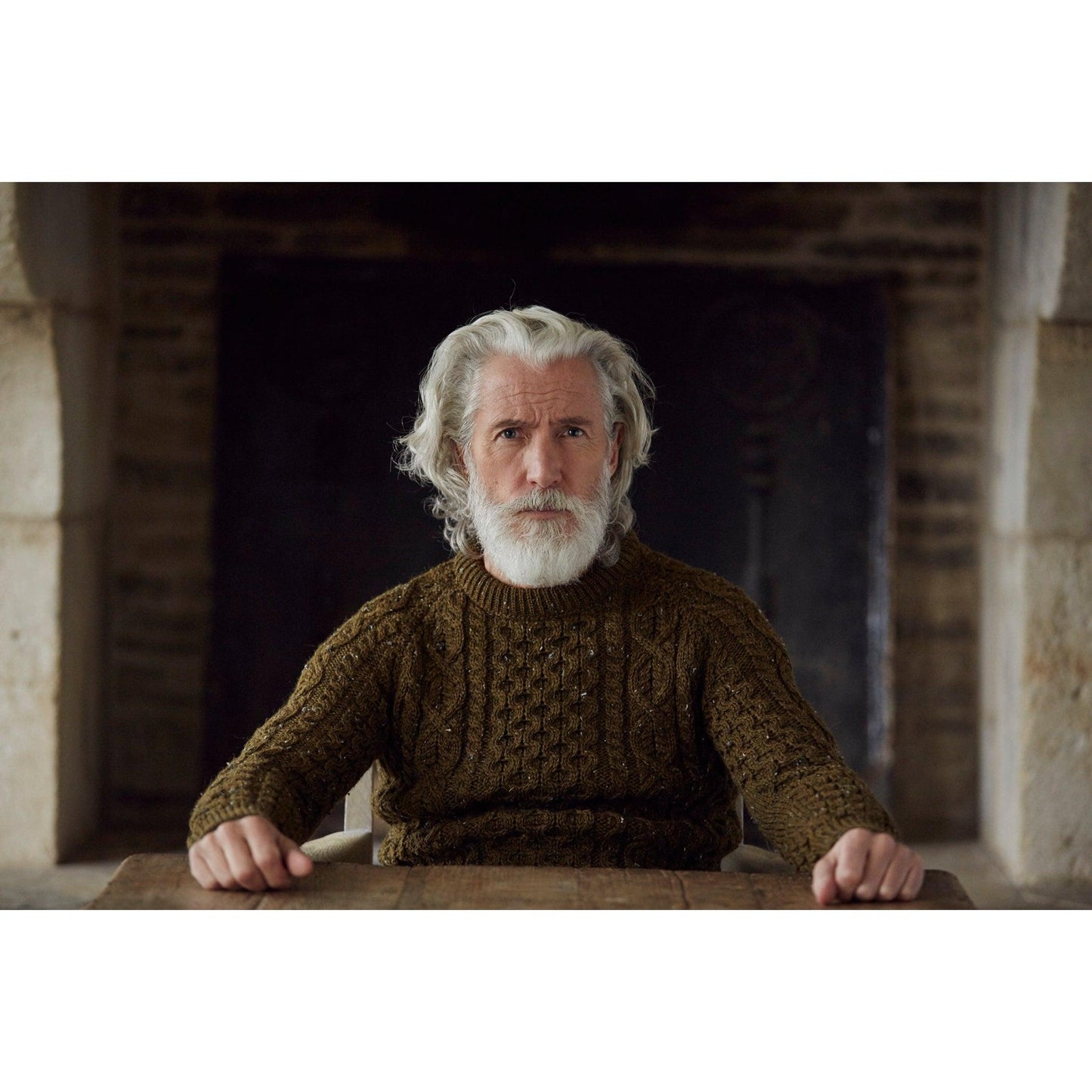 PEREGRINE Hudson Aran Jumper - Khaki - No Generation