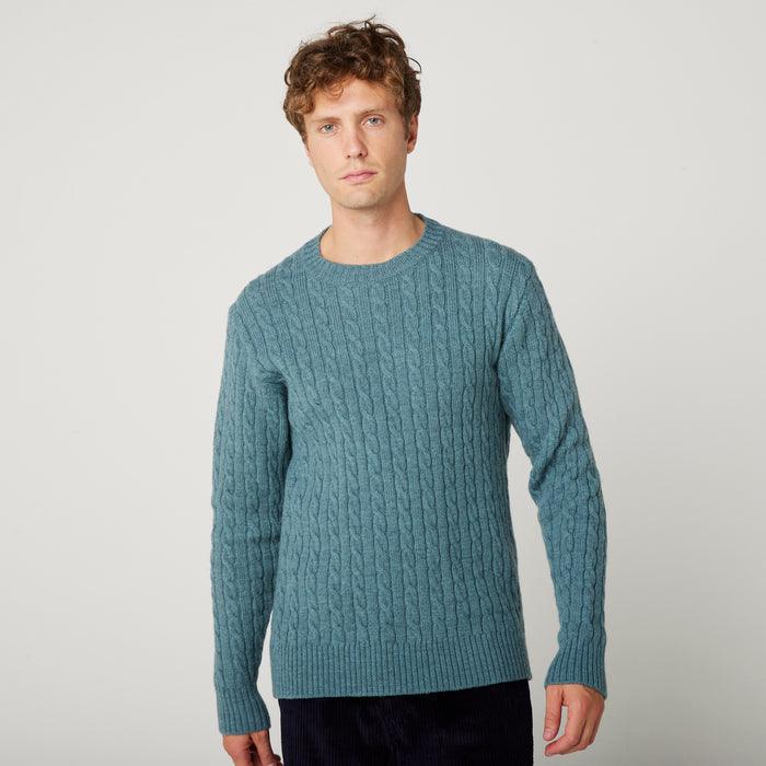 PEREGRINE Makers Stitch Cable Crew - Seafoam - No Generation