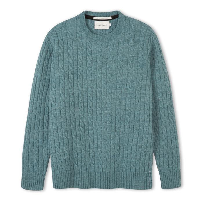 PEREGRINE Makers Stitch Cable Crew - Seafoam - No Generation