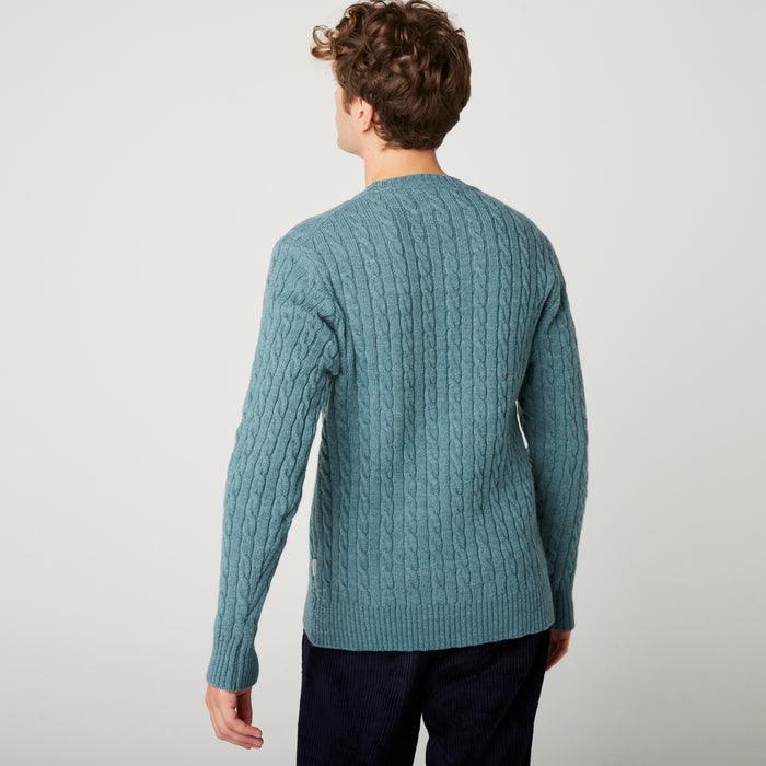 PEREGRINE Makers Stitch Cable Crew - Seafoam - No Generation