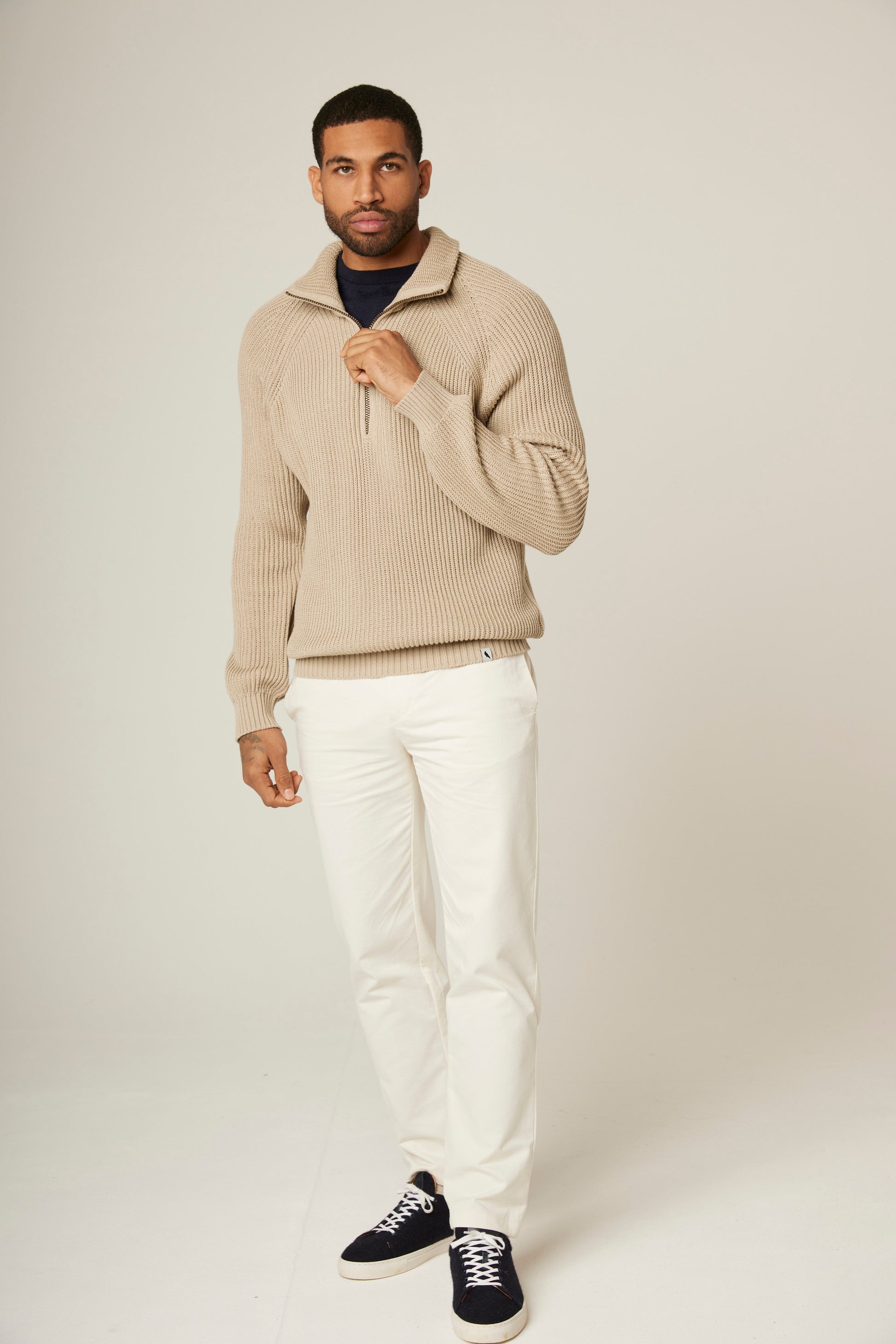 Peregrine Felix Zip Neck - Oatmeal - No Generation