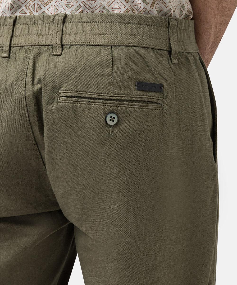 Pierre Cardin Lyon Bermuda Linen Shorts - Green - No Generation