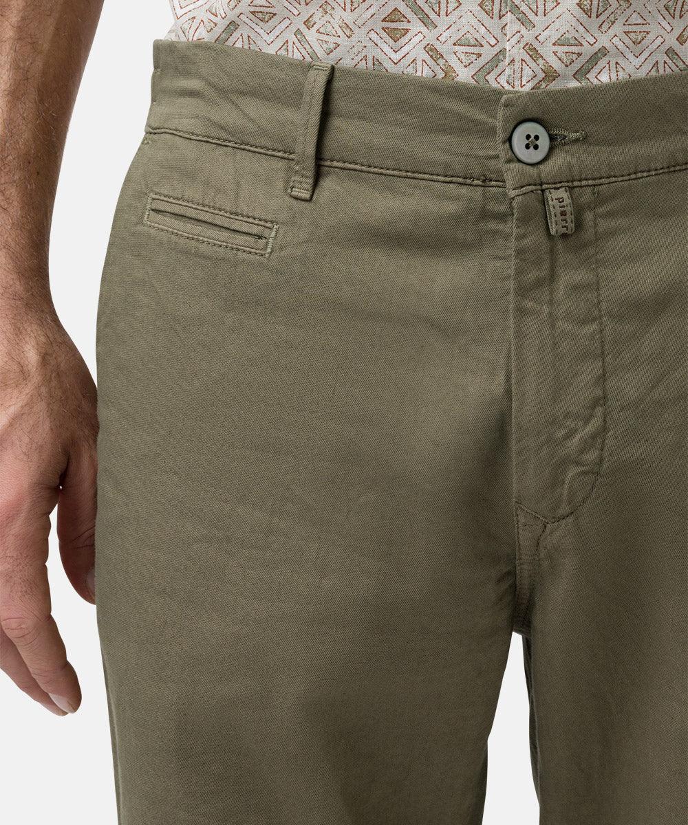 Pierre Cardin Lyon Bermuda Linen Shorts - Green - No Generation