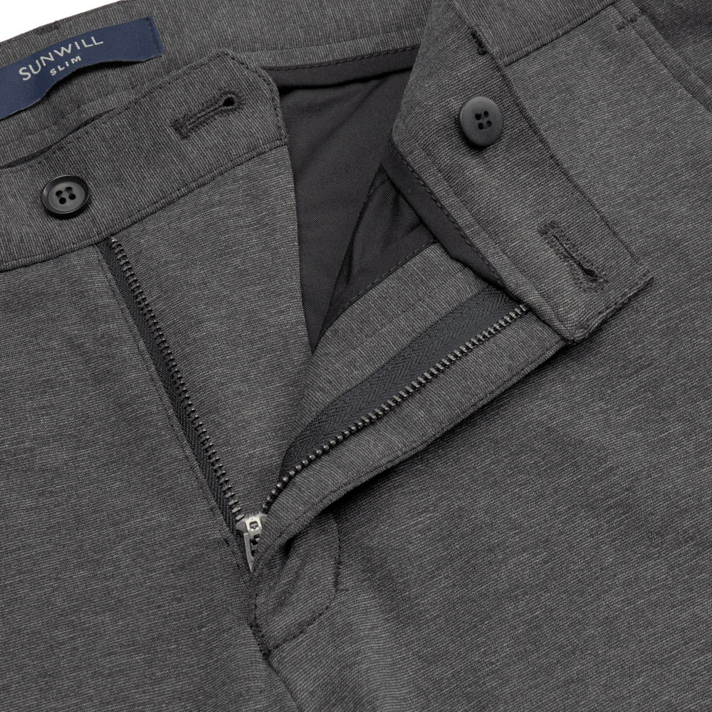 SUNWILL Extreme Flexibility Kostymbyxor Slim Fit - Charcoal - No Generation