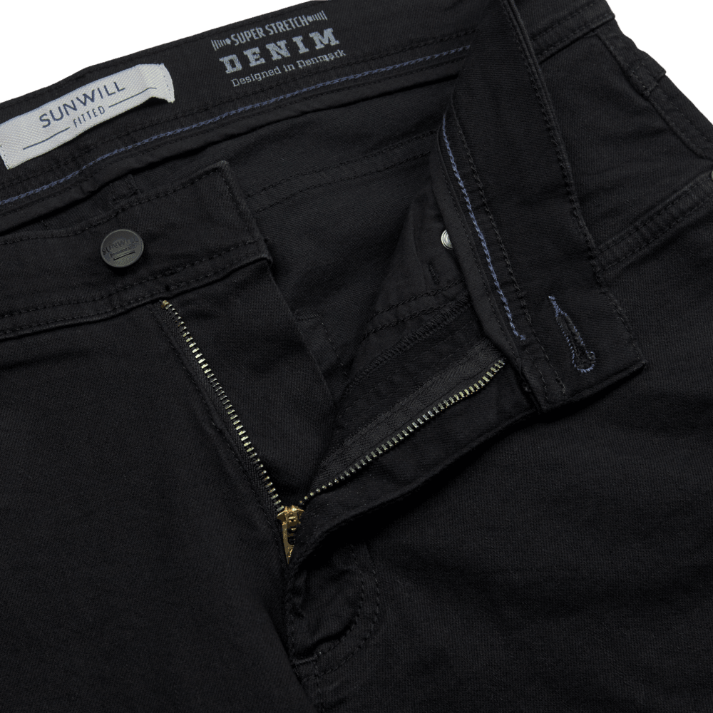 SUNWILL Jeans Super Stretch Fitted Fit - Black - No Generation