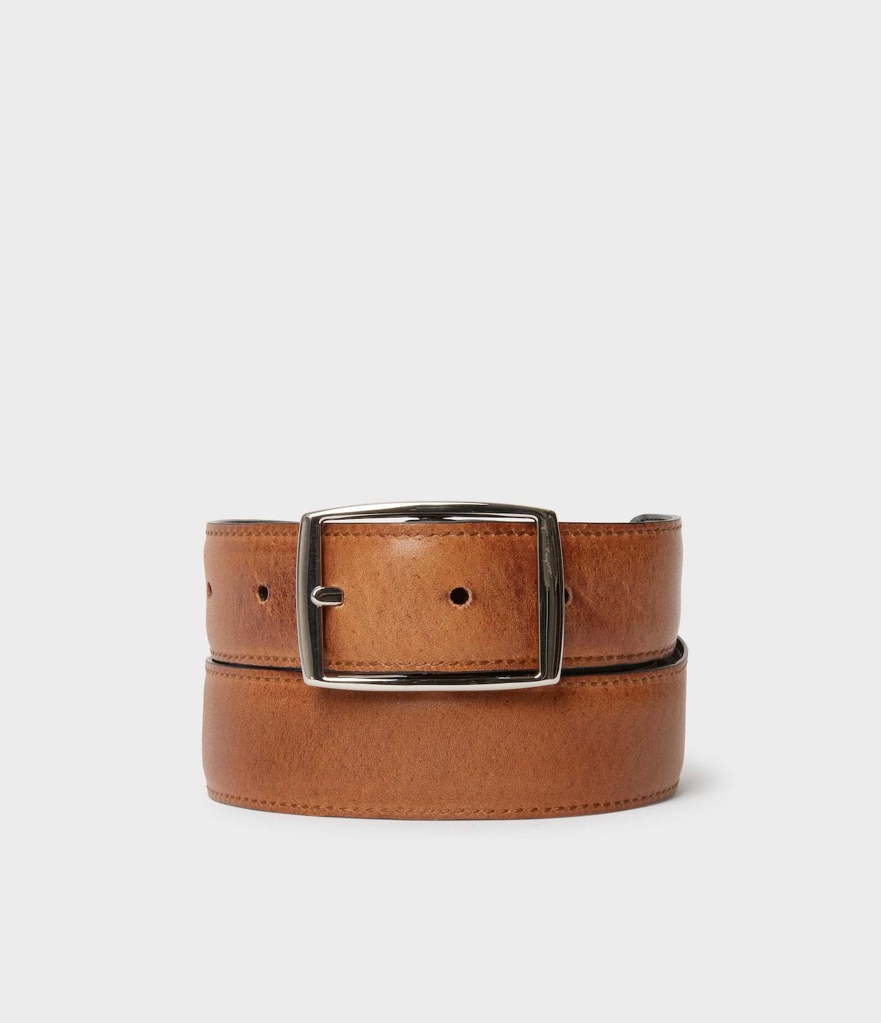 Saddler Dragon Läderbälte Vändbart - Black/Cognac - No Generation