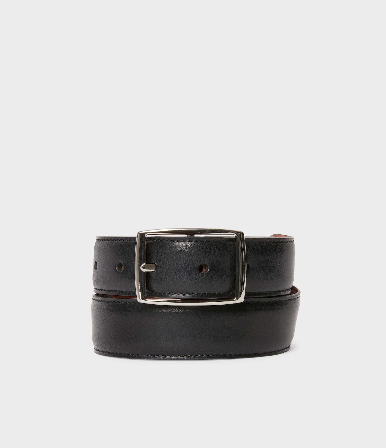 Saddler Dragon Läderbälte Vändbart - Black/Cognac - No Generation