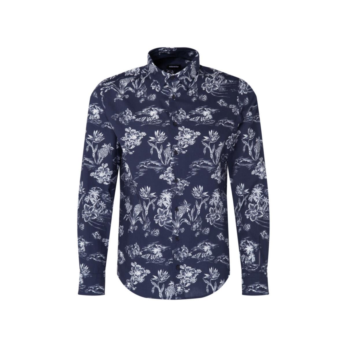 Seidensticker Dark Blue Flower - Navy - No Generation