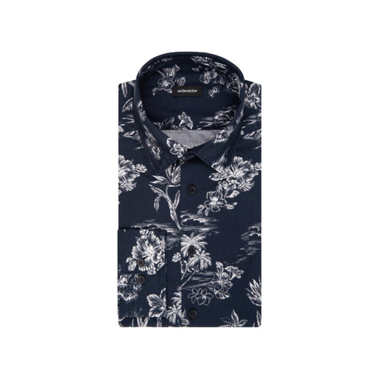 Seidensticker Dark Blue Flower - Navy - No Generation