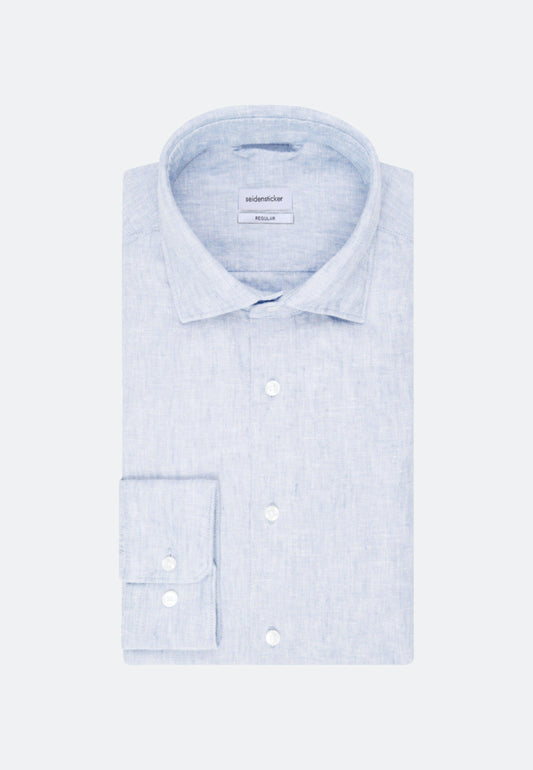 Seidensticker New Kent Linneskjorta - Blå - No Generation