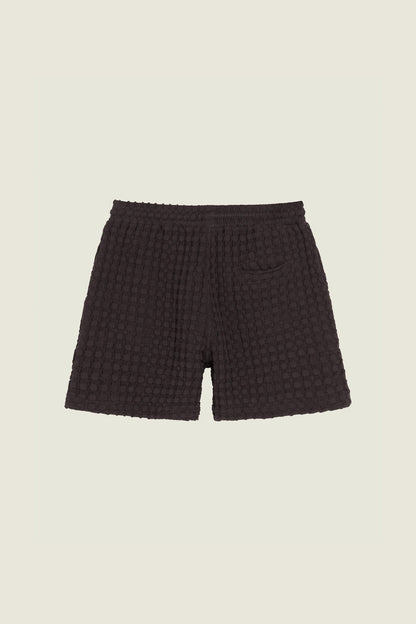 OAS Nearly Black Porto Waffle Shorts