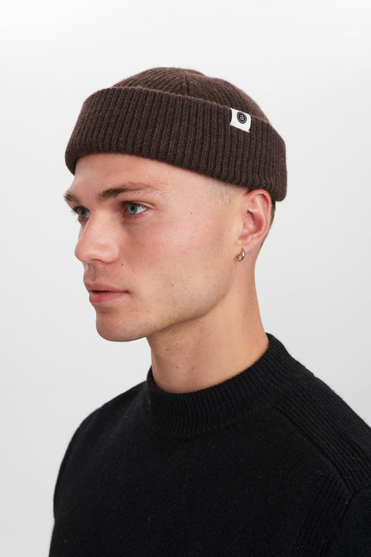 Anerkjendt Silvolo Hood Beanie - Chocolate Brown