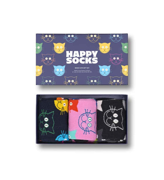 Happy Socks Mixed Cats Gift Set 3-pack