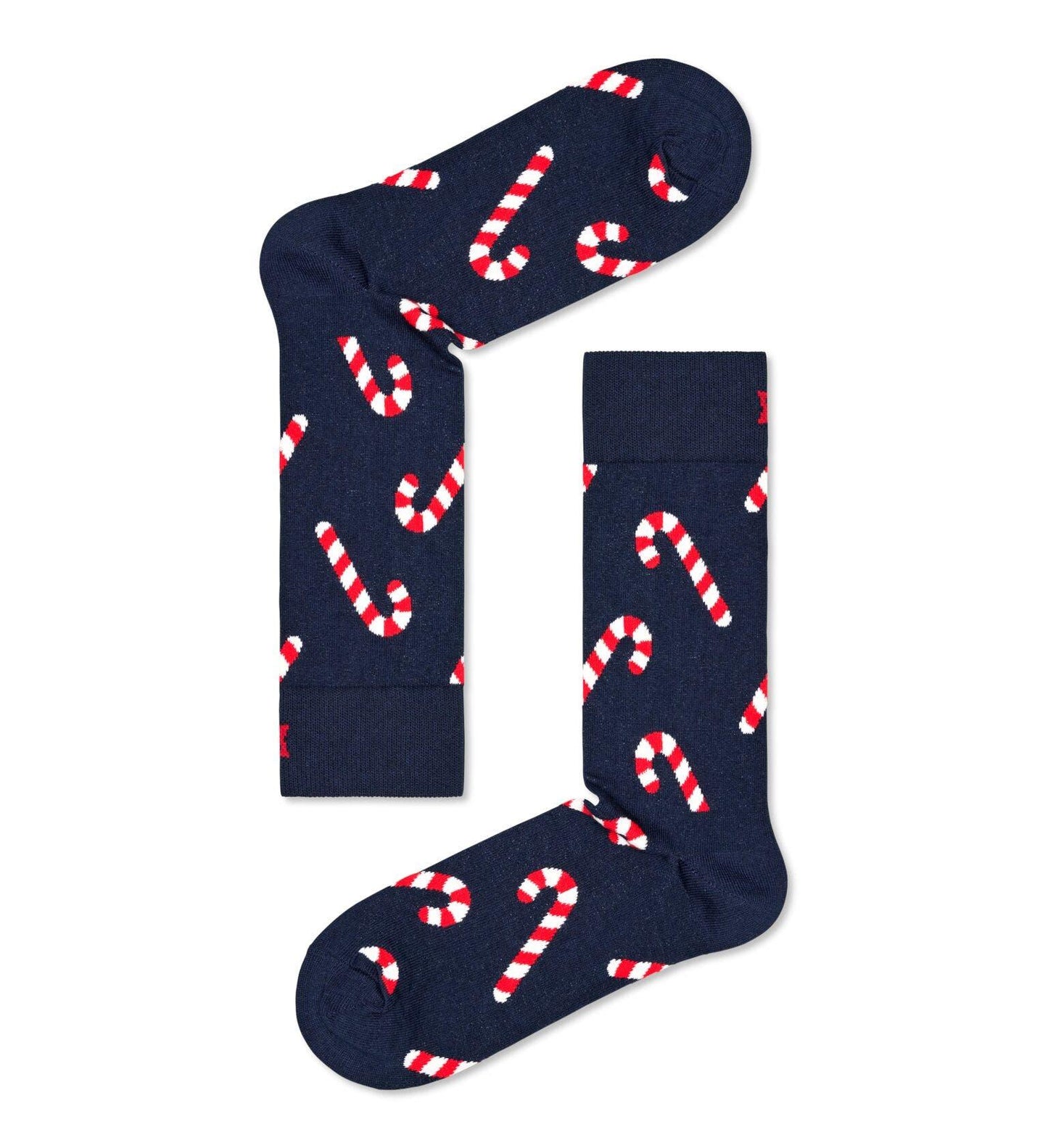 Mörkblå strumpor med peppargrisstänger från Happy Socks