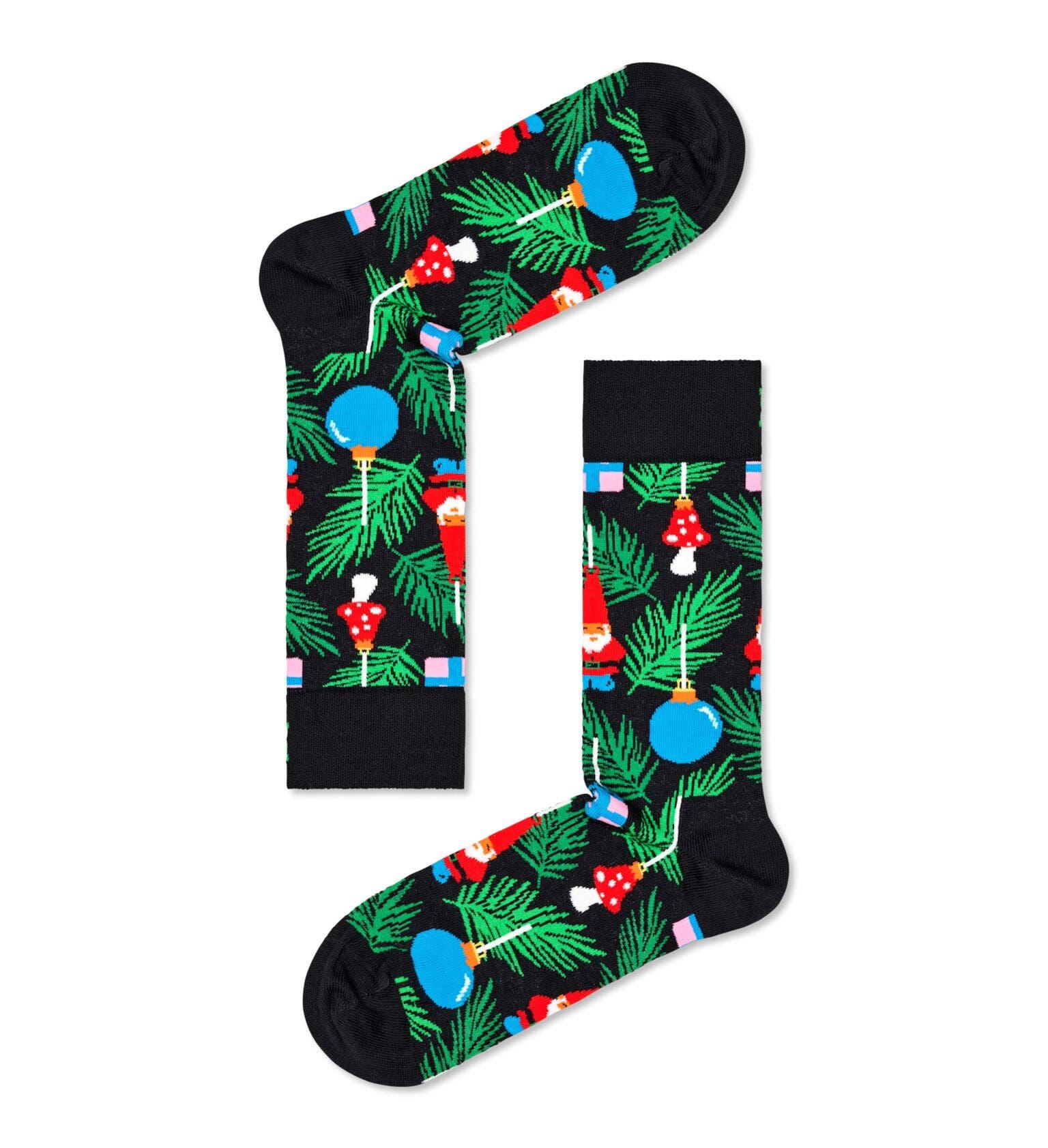 Svarta strumpor med julgranspynt på från Happy Socks