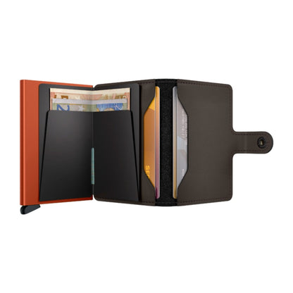 SECRID MM Miniwallet Matte - Truffle & Orange