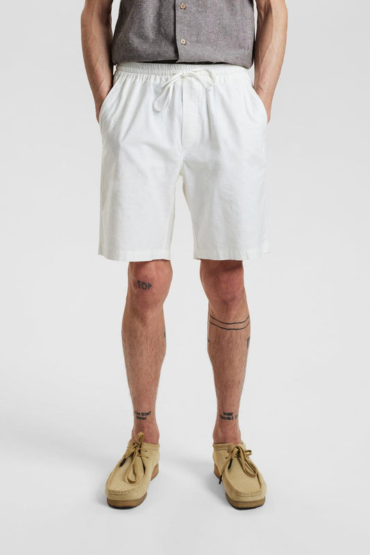 Anerkjendt James Linen Elast Shorts - Tofu No Generation