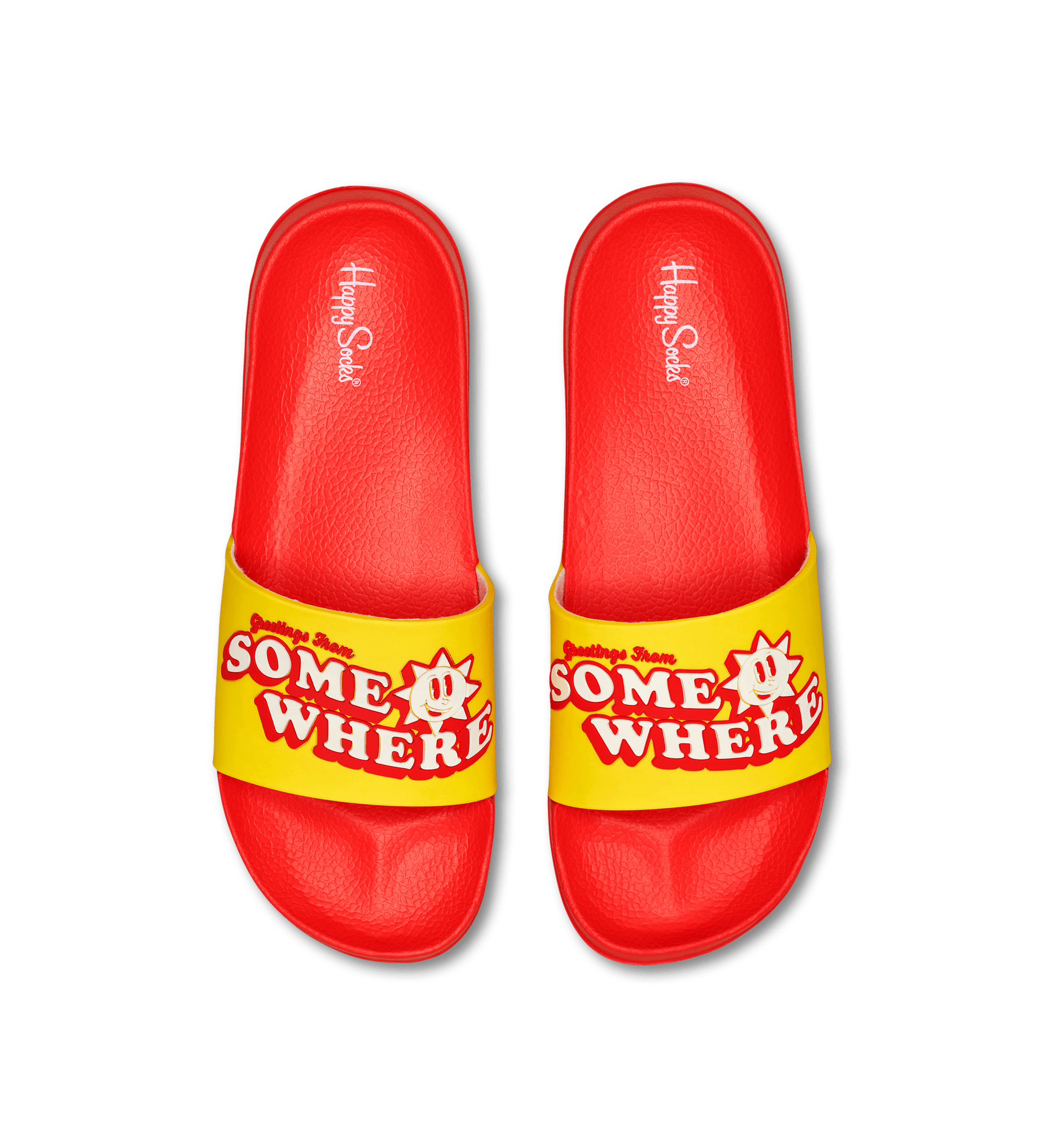 Happy Socks Pool Slider Sunny Day  - Red/Yellow - No Generation