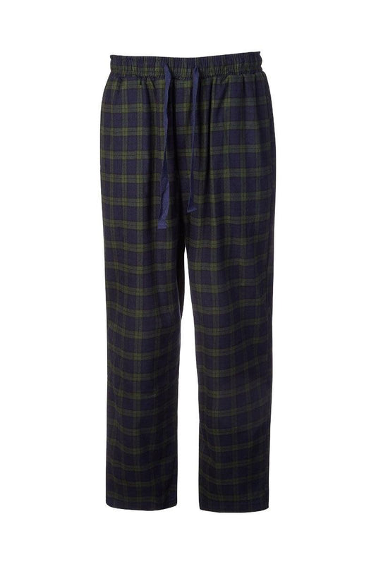 Lee Valley Flannel Lounge Pants - Green Navy - No Generation